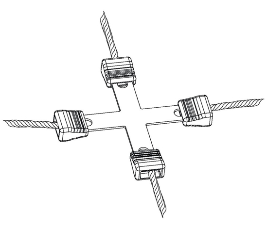 Križna spojka LitzClip - inoks - do 3 mm (5 kosov)