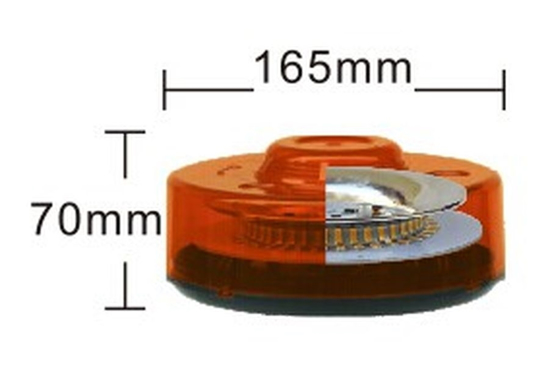 Fotografija izdelka Rotacijska luč 48 LED, magnetna, KAMAR