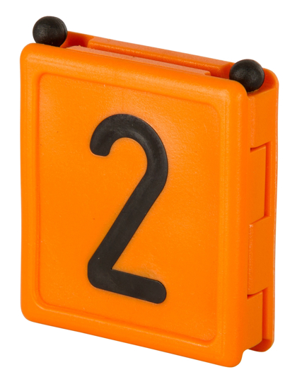 Fotografija izdelka Številke za označevanje  živine-duo (številka 2-oranžna)