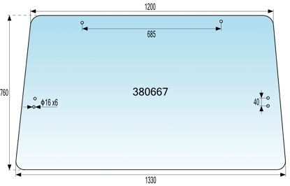 Fotografija izdelka Steklo kabine - zadnje IMT 560 ORAŠJE