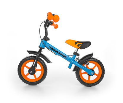 Prikaži podrobnosti za  Otroški kovinski POGANJALEC z zavorami Dragon 10" Orange - Blue Fotografija izdelka Otroški kovinski POGANJALEC z zavorami Dragon 10" Orange - Blue