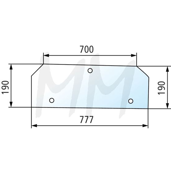 Fotografija izdelka Zadnje steklo spodnje MASSEY FERGUSON