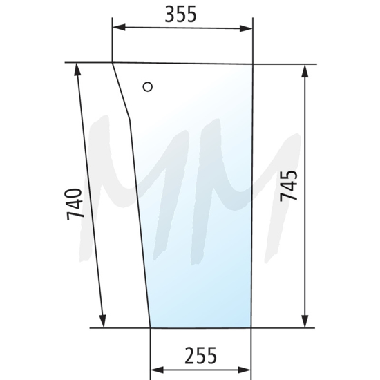 Fotografija izdelka Vetrobransko steklo spodnje desno MASSEY FERGUSON