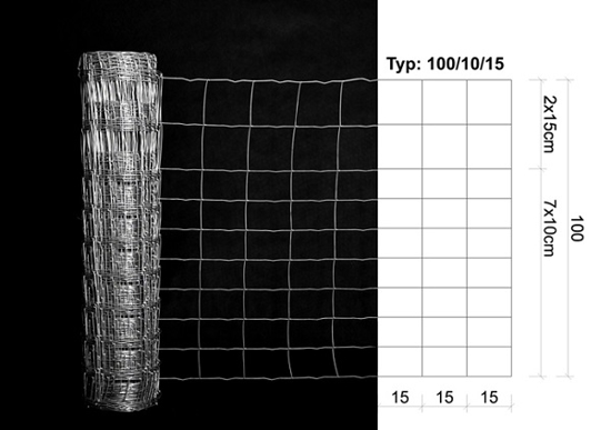 Fotografija izdelka Pocinkana zaščitna mreža 100 cm / 50 m