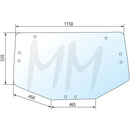 Fotografija izdelka Steklo zadnje JOHN DEERE
