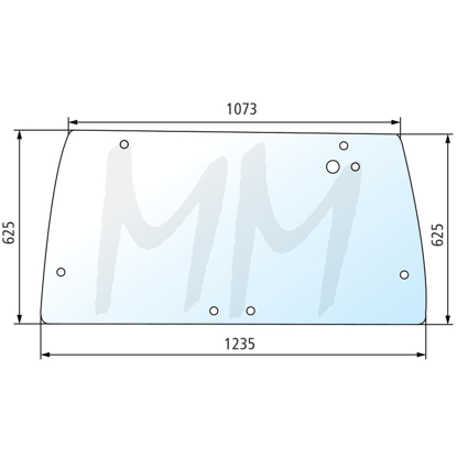 Fotografija izdelka Zadnje steklo CASE IH