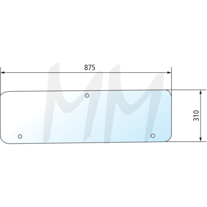 Prikaži podrobnosti za  Steklo za kabino,  zadnje spodnje  Case HI Fotografija izdelka Steklo za kabino,  zadnje spodnje  Case HI