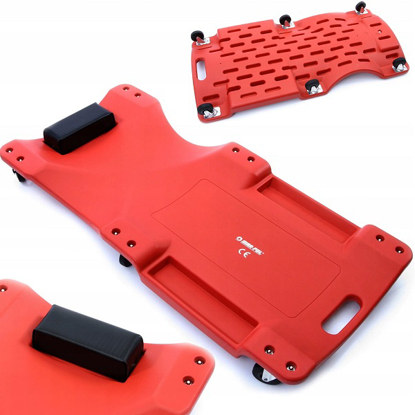 Prikaži podrobnosti za  Voziček ležalni za popravilo avtomobilov avto, avtomobil, popravilo, popravi, meh, mehanizacija miler, miler, mil, kolesa, ležalni, voziček, voz, oprema, delavnica, delo, obremenitev, vrtljiva, kolesa, nižji profil, profil, udobje