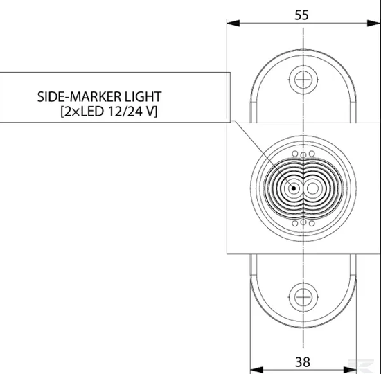 Fotografija izdelka Označevalna LED luč; 12/24V 3LED Kramp