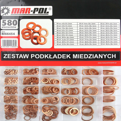 Prikaži podrobnosti za  Set tesnil bakrenih  580 kom tesnila, podložke, bakrene, po velikosti, plastično ohišje, mehanizacija Miler, orodje, pripomočki,bakrena tesnila, set tesnil, tesnila 580 kom, tesnila za industrijo, odporna tesnila, tesnila za avtomobile, tesnila za visoke temperature, bakrena tesnila set, tesnjenje za domače delavnice