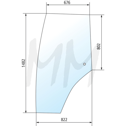 Prikaži podrobnosti za  Steklo za vrata - desno  Zetor Fotografija izdelka Steklo za vrata - desno  Zetor