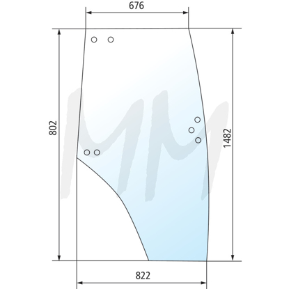 Prikaži podrobnosti za  Steklo za vrata - levo Zetor Fotografija izdelka Steklo za vrata - levo Zetor