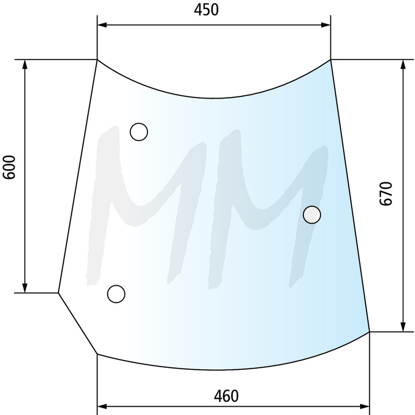 Prikaži podrobnosti za  Kotno steklo - desno New Holland Fotografija izdelka Kotno steklo - desno New Holland