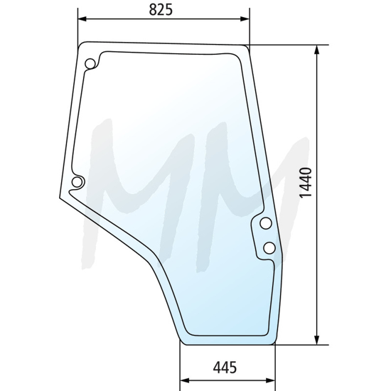 Fotografija izdelka Steklo za vrata - desno Massey Ferguson
