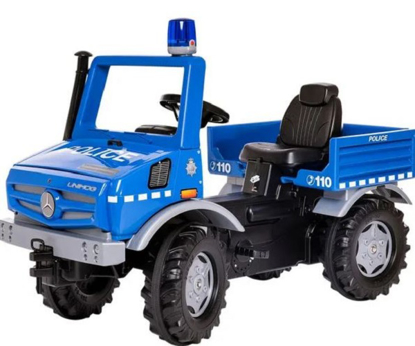 Prikaži podrobnosti za  Igrača policijski tovornjak Mercedes Benz Unimog, Rolly Toys Fotografija izdelka Igrača policijski tovornjak Mercedes Benz Unimog, Rolly Toys