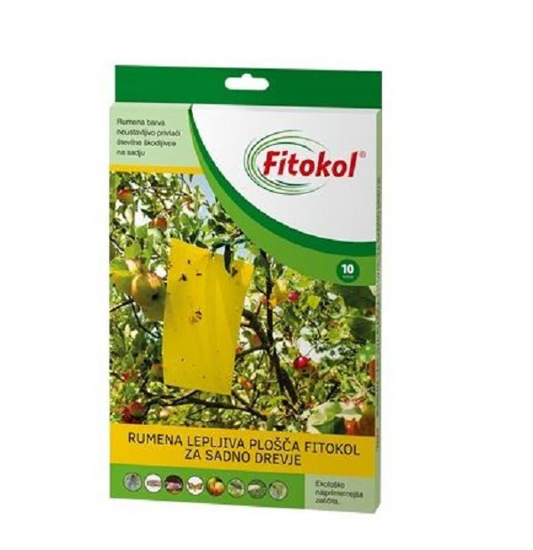 Fotografija izdelka Rumena lepljiva plošča  za sadovnjake  FITOKOL - 10