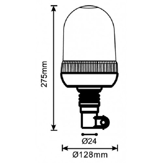 Fotografija izdelka Rotacijska luč, natična, gibljiva, H1