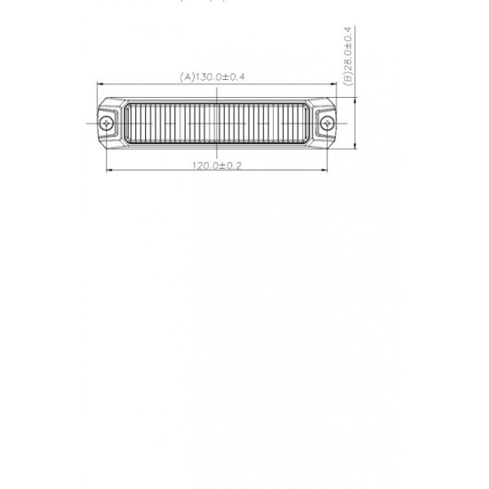 Fotografija izdelka Luč opozorilna LED 12/24V STROBO 7W/PANEL/oranžna