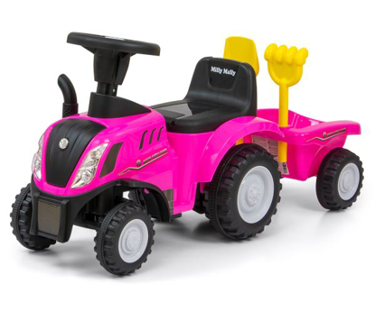 Prikaži podrobnosti za  Otroški poganjalec traktor New Holland T7 roza, Milly Mally Fotografija izdelka Otroški poganjalec traktor New Holland T7 roza, Milly Mally