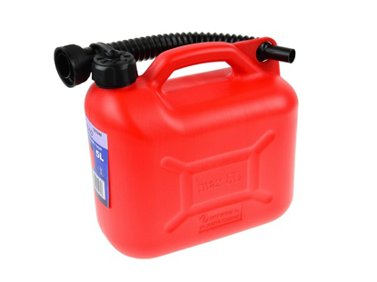 Prikaži podrobnosti za  Posoda za gorivo 5 L + lijak Fotografija izdelka Posoda za gorivo 5 L + lijak