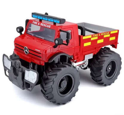 Prikaži podrobnosti za  Igrača Mercedes Benz Unimog gasilec - daljinsko voden Fotografija izdelka Igrača Mercedes Benz Unimog gasilec - daljinsko voden