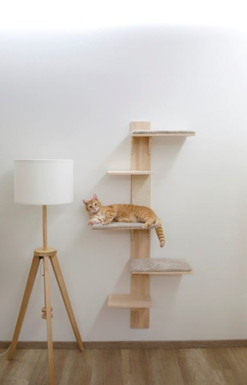 Fotografija izdelka Lesen stenski praskalnik za  mačke 150 cm