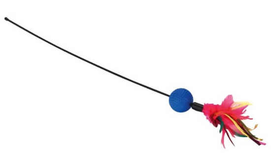 Fotografija izdelka Igralna palica s perjem in žogico, 51 cm