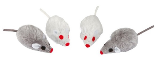 Fotografija izdelka Igrača krznena miška za mačke - z ropotuljico z CatNip