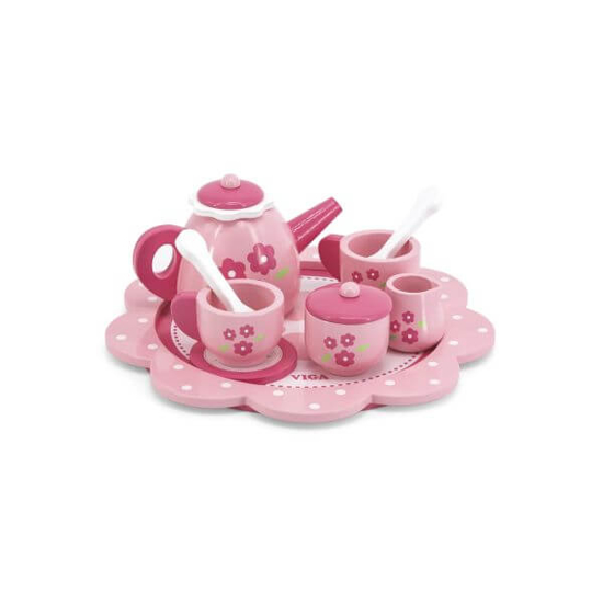 Fotografija izdelka Igrača servis za čaj in kavo - roza  cvet 12/1