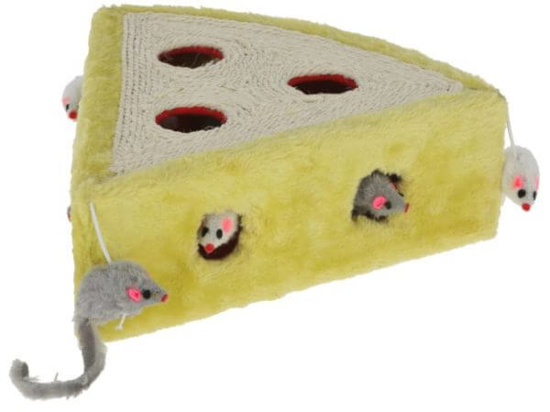 Fotografija izdelka Praskalnik za mačke v obliki  sira Cheesy - igrača z miškami