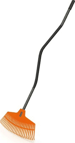 Fotografija izdelka Grablje za listje 46 x 2 5x 162 cm, oranžne PVC z ergonomskim ročajem