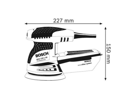 Fotografija izdelka Brusilnik ekscentrični GEX125-1 AE, Bosch