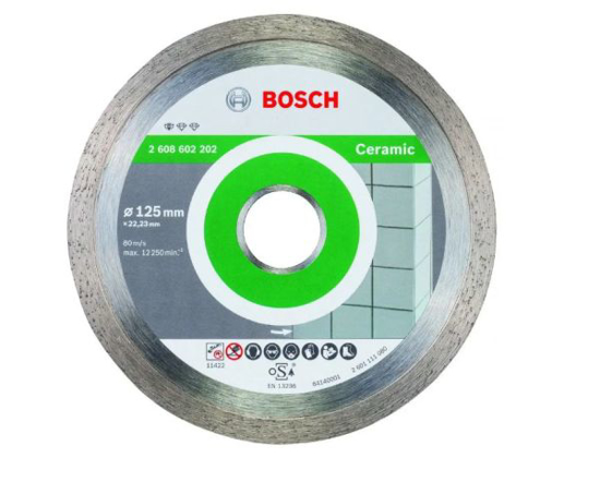 Fotografija izdelka Rezalna plošča diamantna za keramiko 125 x 22.23 mm, Bosch