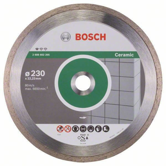 Fotografija izdelka Rezalna plošča diamantna Bosch za keramiko 230 x 22,23 mm