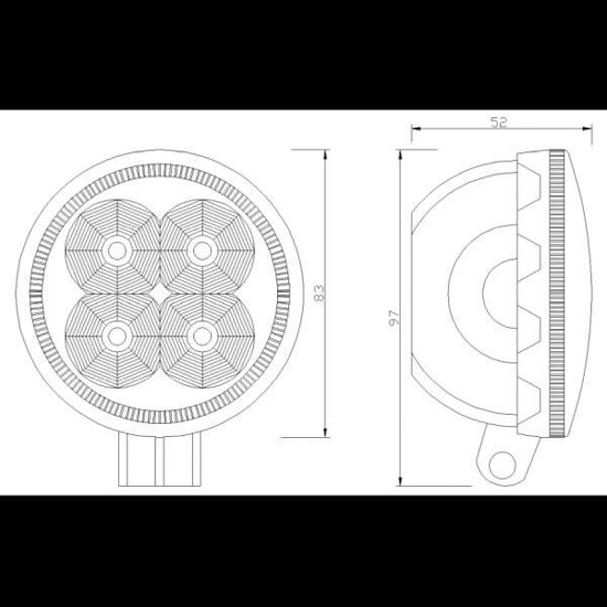 Fotografija izdelka Luč delovna LED 4 14W, 12/24V