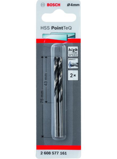 Fotografija izdelka Sveder za kovino HSS PoinTeQ 4,0 x 43 mm, Bosch