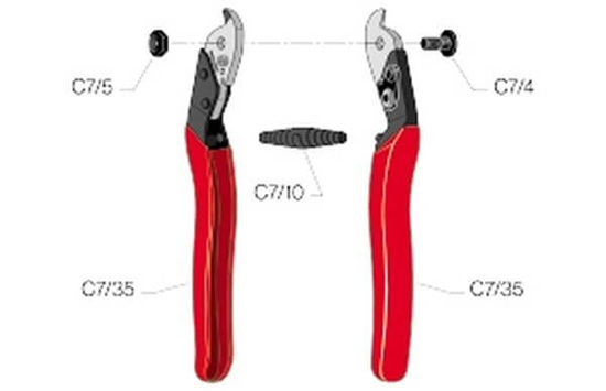 Fotografija izdelka Škarje za rezanje kablov FELCO C7