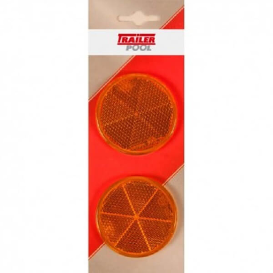 Fotografija izdelka Odsevnik stranski okrogel - oranžen (2 kos)