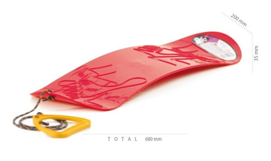 Fotografija izdelka Lopata otroška za sneg snowboard S, rdeča