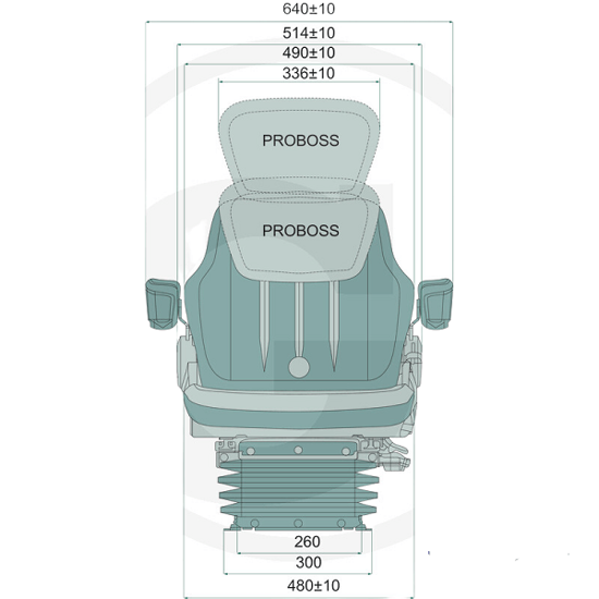 Fotografija izdelka Sedež zračni PROBOSS AS2480