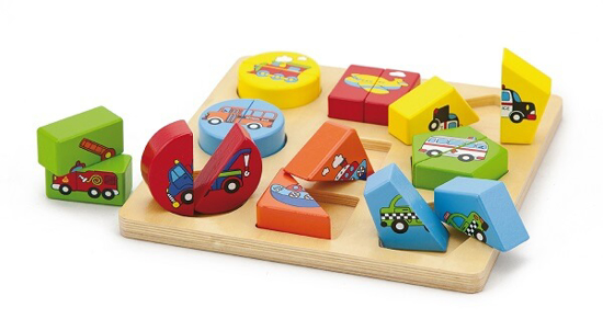 Fotografija izdelka Igrača Puzzle  2v1 - vozila, Milly Mally