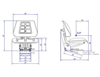 Fotografija izdelka Traktorski sedež univerzalni z nastavljivim kotom