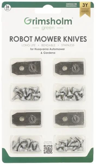 Fotografija izdelka Komplet nožkov 36 kos za robotsko kosilnico