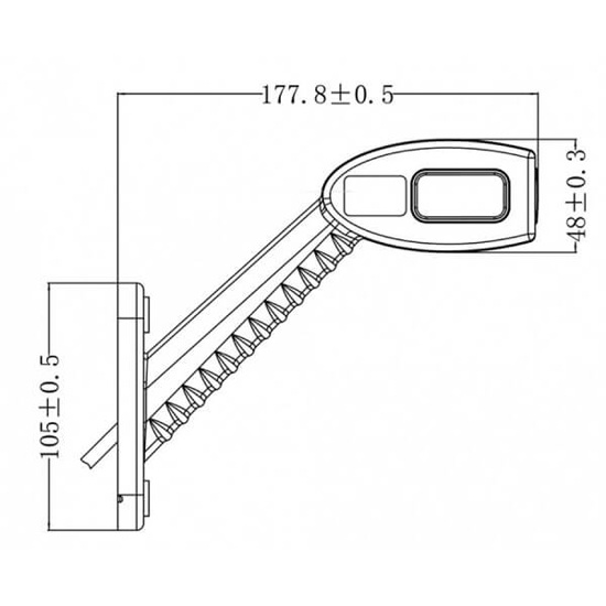 Fotografija izdelka Svetilka označevalna LED  Leva  178 mm 12/24V