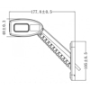 Fotografija izdelka Svetilka označevalna LED  Desna  178mm 12/24V