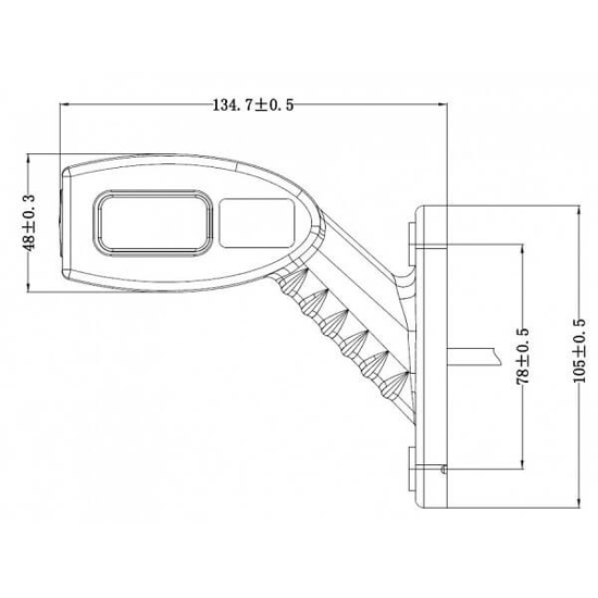 Fotografija izdelka Svetilka označevalna LED  Leva  135 mm 12/24V