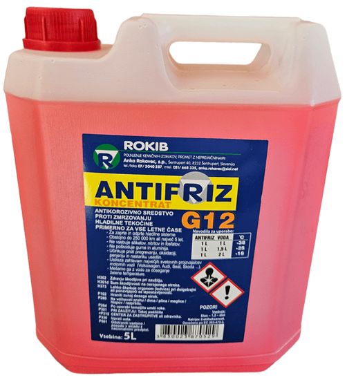 Fotografija izdelka Antifriz koncentrat G12, 5 L rdeč