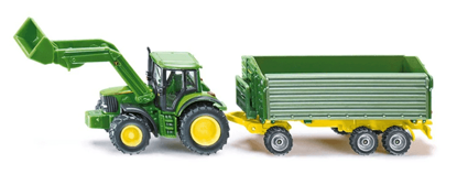 Prikaži podrobnosti za  Igrača TRAKTOR John Deere s prikolico in čelnim nakladalnikom, SIKU Fotografija izdelka Igrača TRAKTOR John Deere s prikolico in čelnim nakladalnikom, SIKU