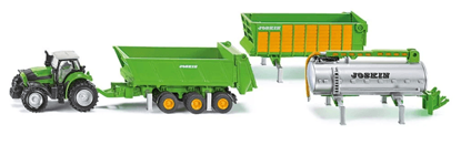 Prikaži podrobnosti za  Igrača TRAKTOR Deutz Agrotron X720 s setom prikolic Joskin, SIKU Fotografija izdelka Igrača TRAKTOR Deutz Agrotron X720 s setom prikolic Joskin, SIKU