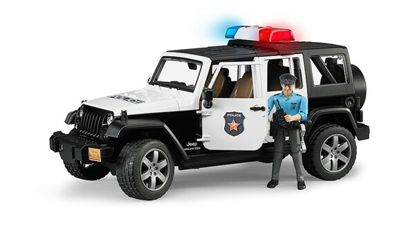Prikaži podrobnosti za  Igrača POLICIJSKO VOZILO Jeep Wrangler Unlimited Rubicon, BRUDER Fotografija izdelka Igrača POLICIJSKO VOZILO Jeep Wrangler Unlimited Rubicon, BRUDER